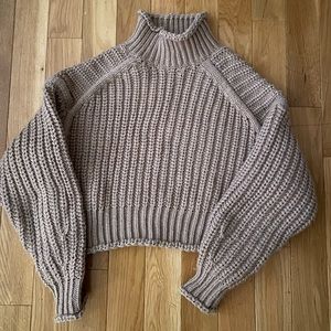 H&M brown knit sweater